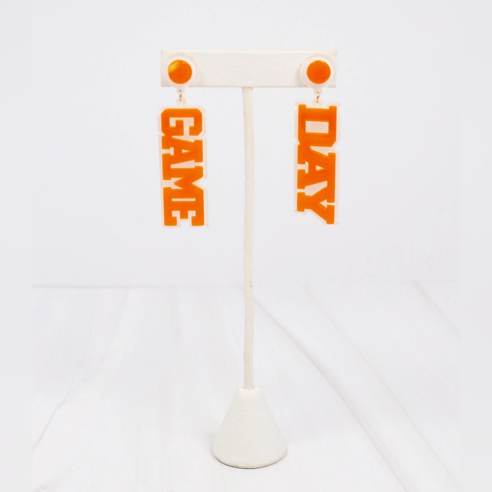 NEW Orange game day earrings